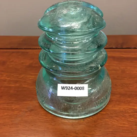 Vintage Whitall Tatum No 10 Glass Insulator. 11cm